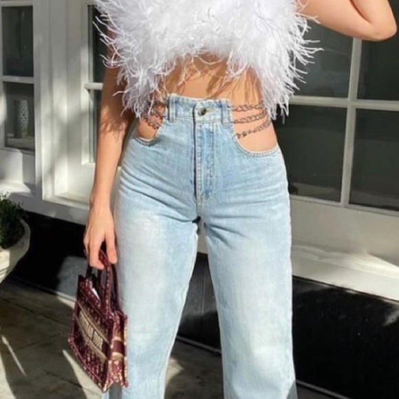 Jeans with chain detail. - Picture 2 of 3